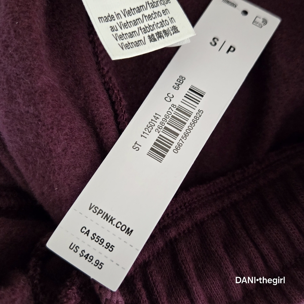 VS PINK | Ivy Fleece Relaxed Sweatpants Size Small NWT - Picture 5 of 10